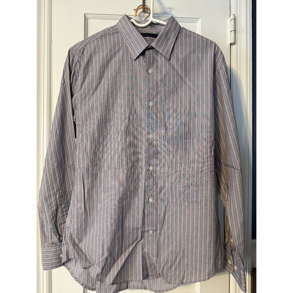Perry Ellis striped button up dress shirt
